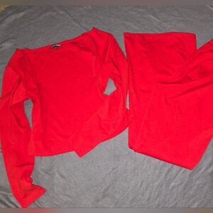 Fashion Nova Red Leggings Set